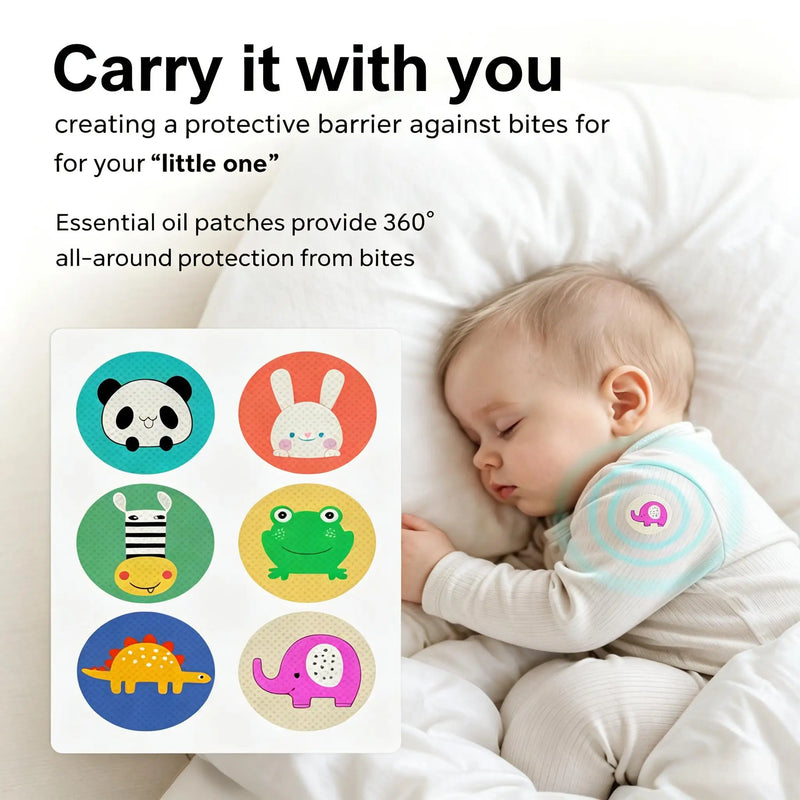Cartoon Plant Oil Mosquito Repellent Stickers for Kids