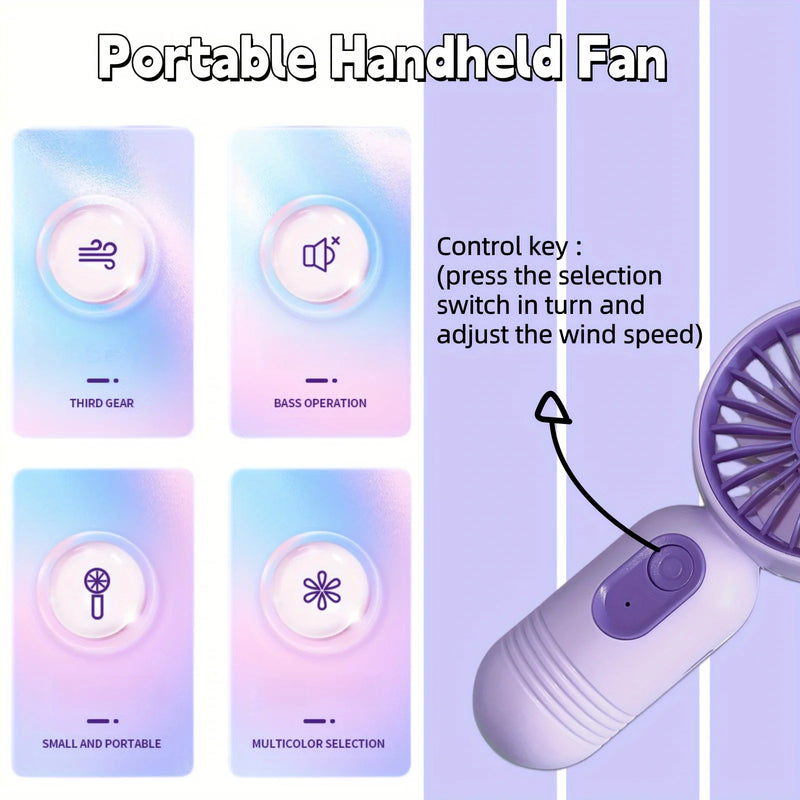 Compact USB Rechargeable Handheld Fan