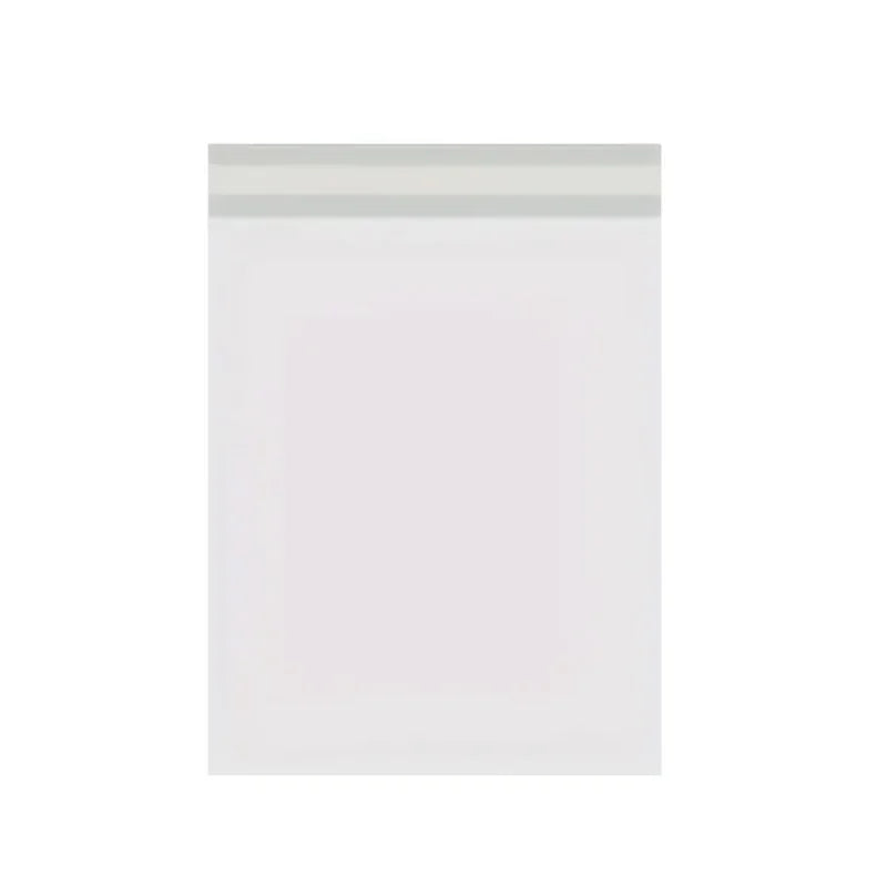 A white self-adhesive waterproof mailing bag.