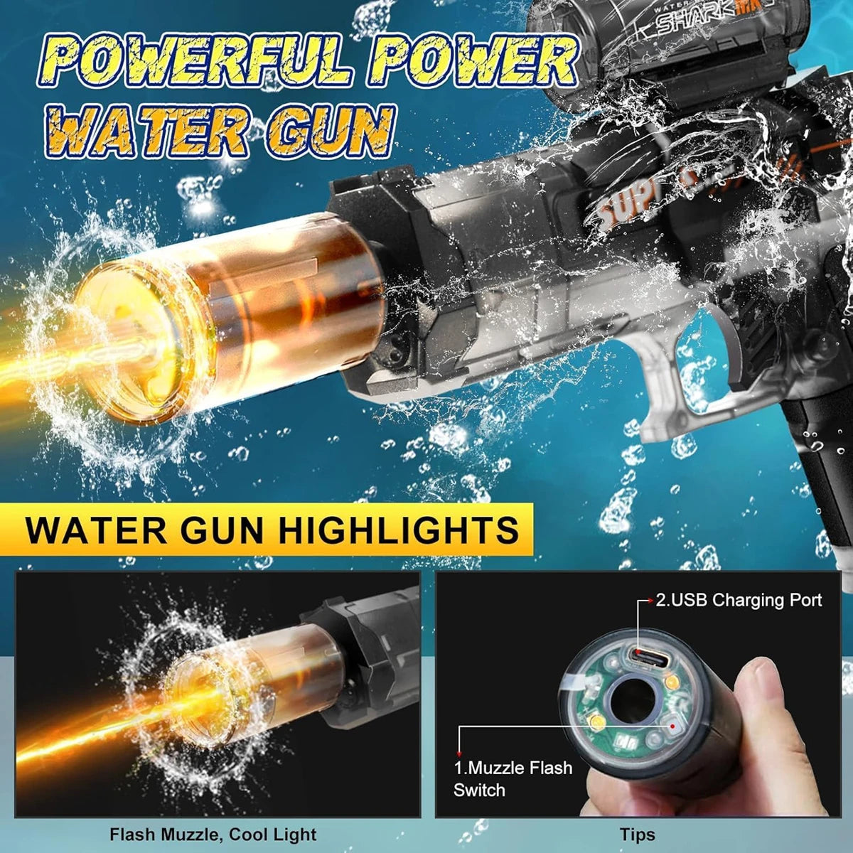 Electric Water Gun Blaster for Outdoor Summer Fun