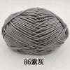 A ball of gray 86-ply yarn for knitting and crochet