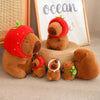 Cute Turtle Backpack Capybara Plush Toy Set