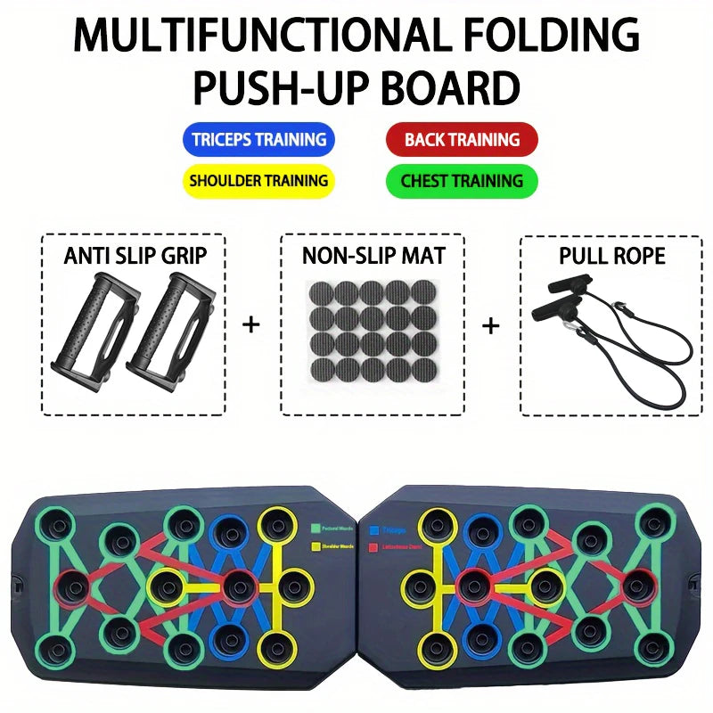 Foldable Push-Up Board with Padded Handles