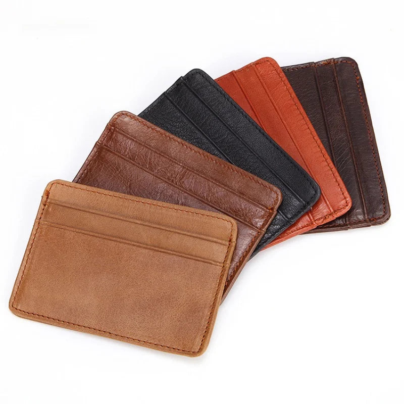 Genuine Leather Slim Card Holder Wallet