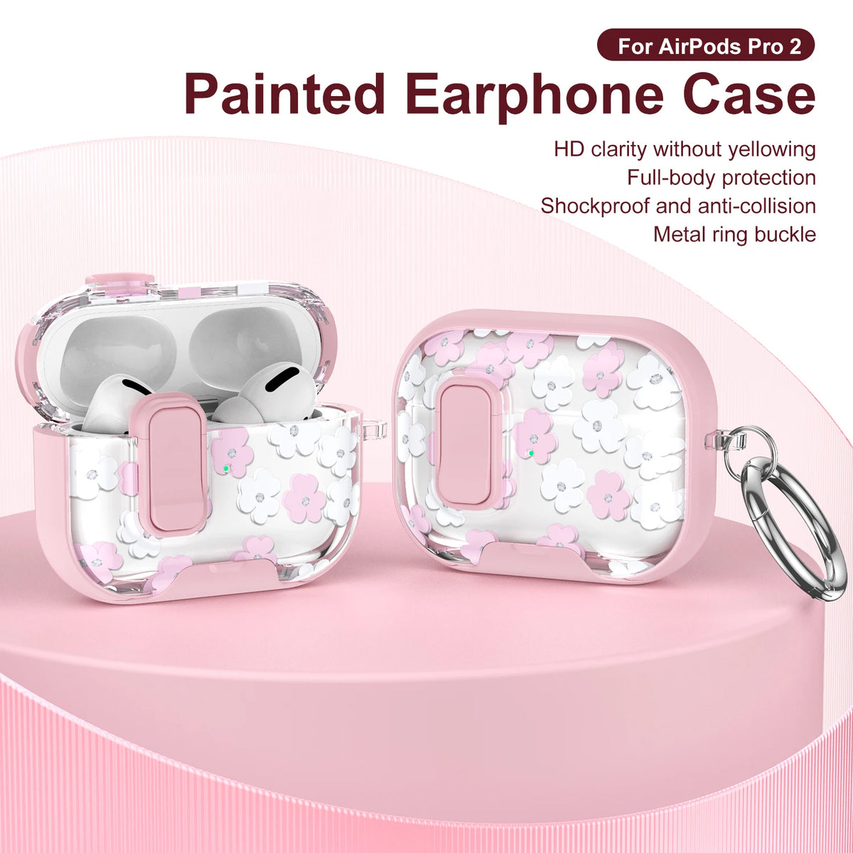 Silicone AirPods Case with Phone Stand and Security Lock
