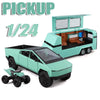 1:24 Diecast Pickup Truck and RV Camper Set with Lights and Sounds