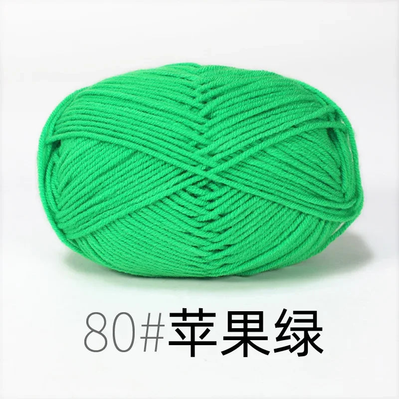 4-Ply Soft Cotton Blend Yarn for Knitting and Crochet