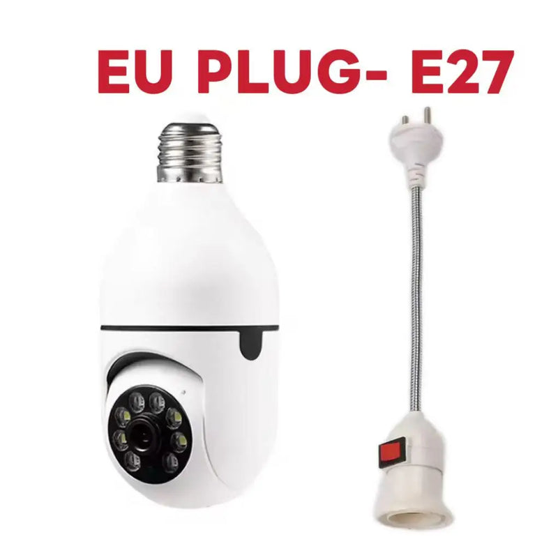 Bombilla Inteligente E27 con Cámara de Seguridad y Vista 360°