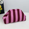 Striped Knit Tote Bag - Casual & Spacious Handbag