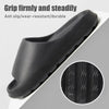 Black anti slip wear-resistant durable EVA slides shown from the side and a close-up view