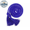 Blue graduation honor cords with tassels featuring double fringe trim for ceremonies and crafts