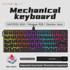 NACODEX NK61 mechanische Tastatur in Melange RGB und Obsidian schwarz mit roten Schaltern