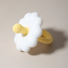 Flower-Shaped Silicone Baby Teether with Easy-Grasp Handle