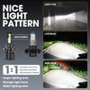 Diagram showing different light patterns including low beam, high beam, and 1:1 halogen lighting for a headlight bulb.