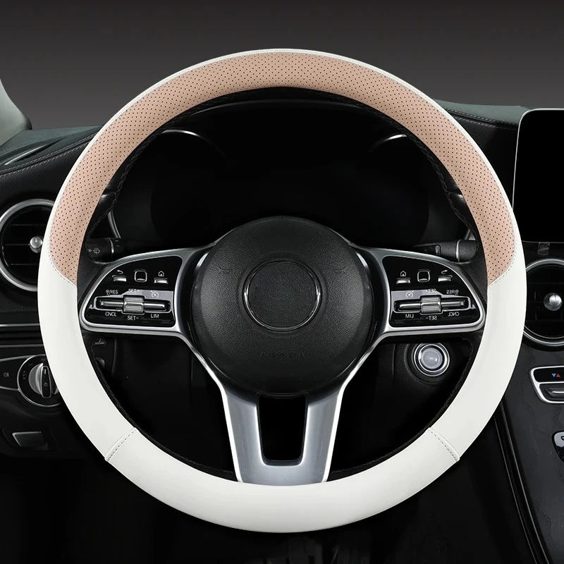 Perforated Nappa Leather Steering Wheel Cover