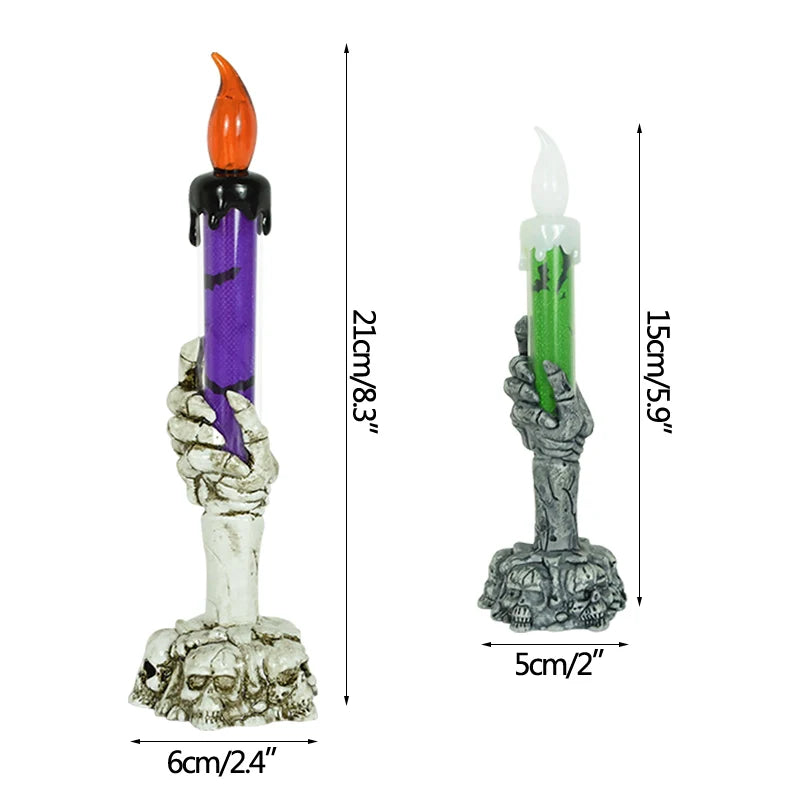 LED Skeleton Ghost Hand Candles for Halloween Decor