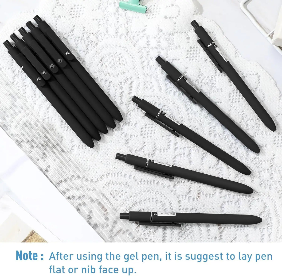 Premium Fine Point Gel Pens with Refills (10 Pens + 5 Refills)