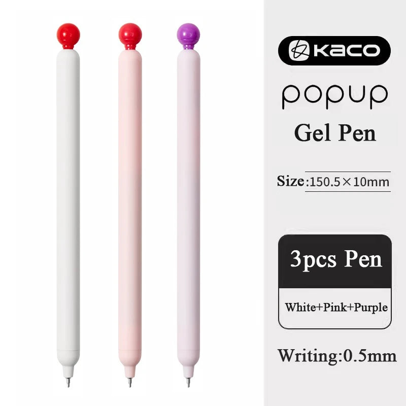 KACO POPUP Retractable Gel Pen – 0.5mm Smooth Writing, Quick-Dry Ink