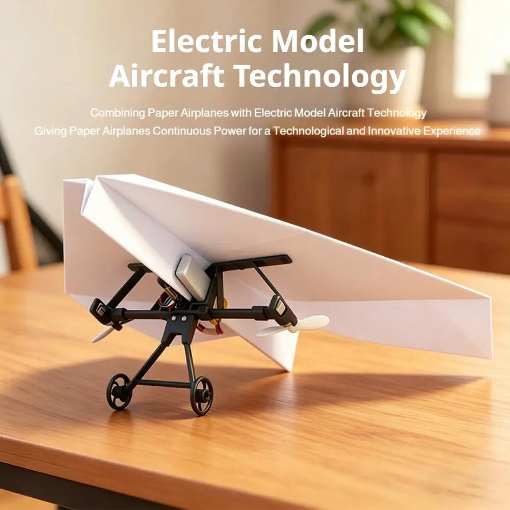 Electric Paper Airplane Kit with Gyro Stabilizer Remote Control