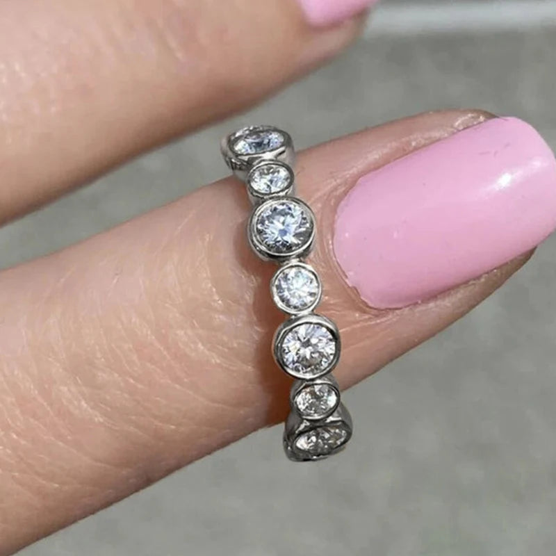 Round Cubic Zirconia Statement Ring