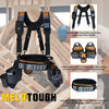 Heavy-Duty Carpenter Tool Belt with Suspenders and Pouch Set
