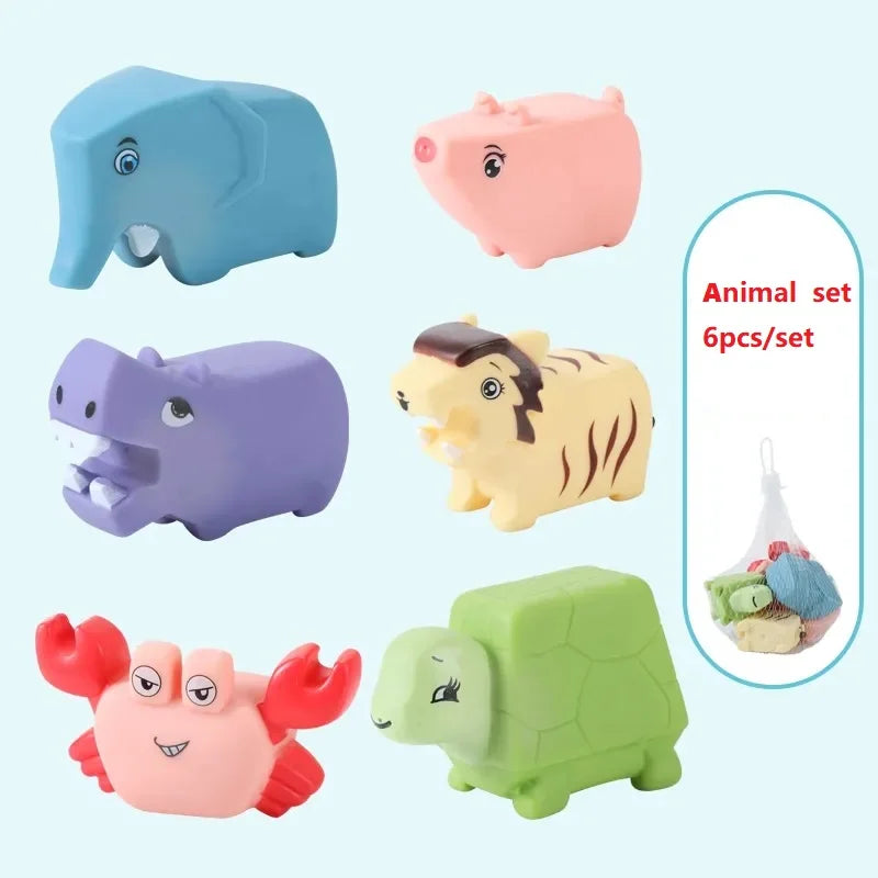 Dinosaur Bath Toys for Toddlers – Squeeze, Spray & Float