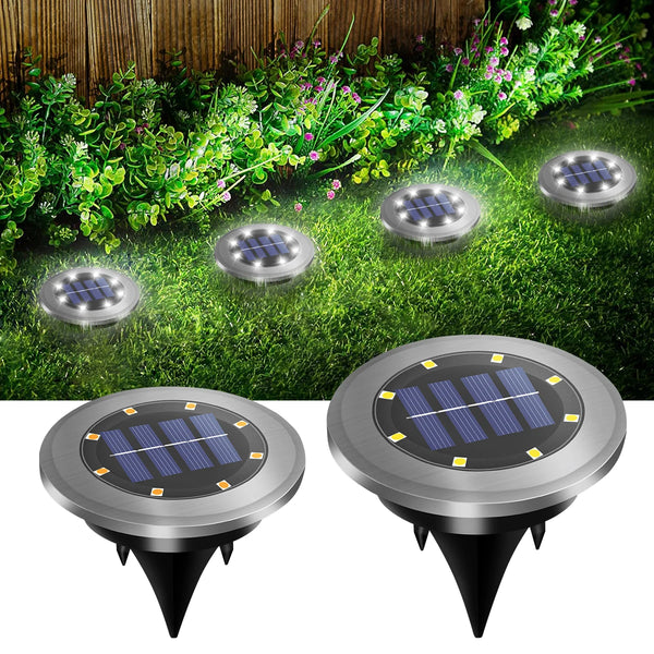 Solar-Powered LED In-Ground Pathway Lights