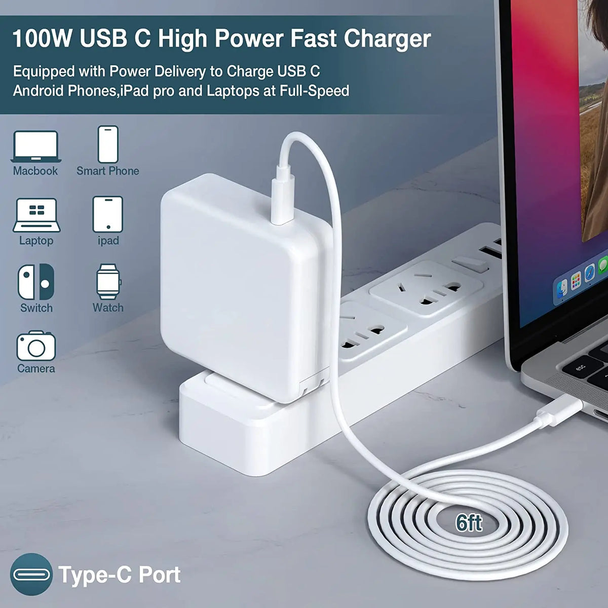 USB-C Fast Charger for MacBook Pro and Air