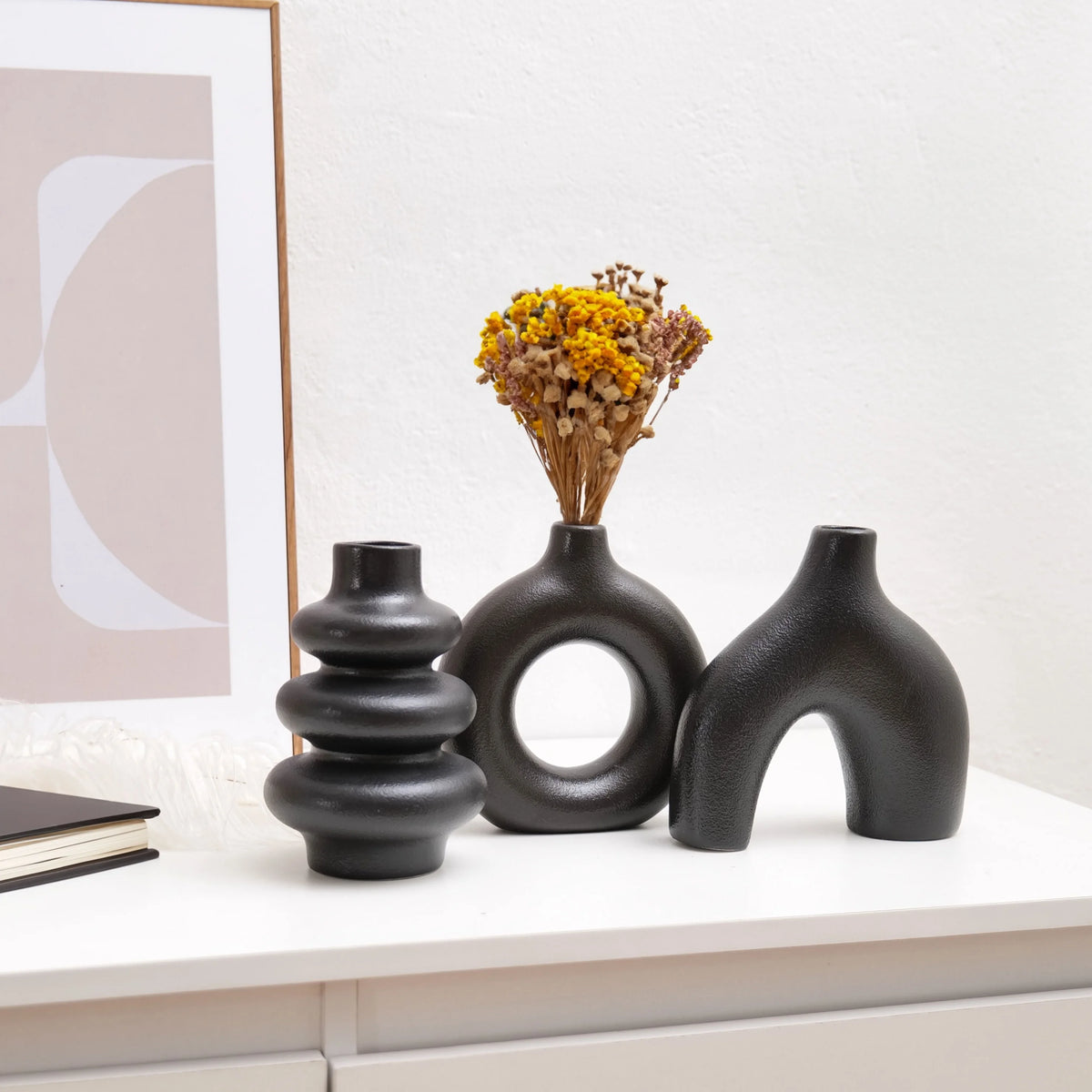 Bohemian Ceramic Vase Set for Home Decor