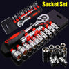 12-Piece Ratchet Socket Wrench Set for Bike, Motorcycle & Auto Repairs