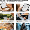 A collection of images showing the Paperfeel Screen Protector for iPad used for note-taking, drawing, reading, meetings, and 