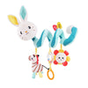 Soft Car Seat & Stroller Toy Set with Mirror, Crinkle, and Squeaky Sounds