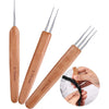 Wooden Dreadlock Crochet Hooks for Hair Styling (Set of 6)