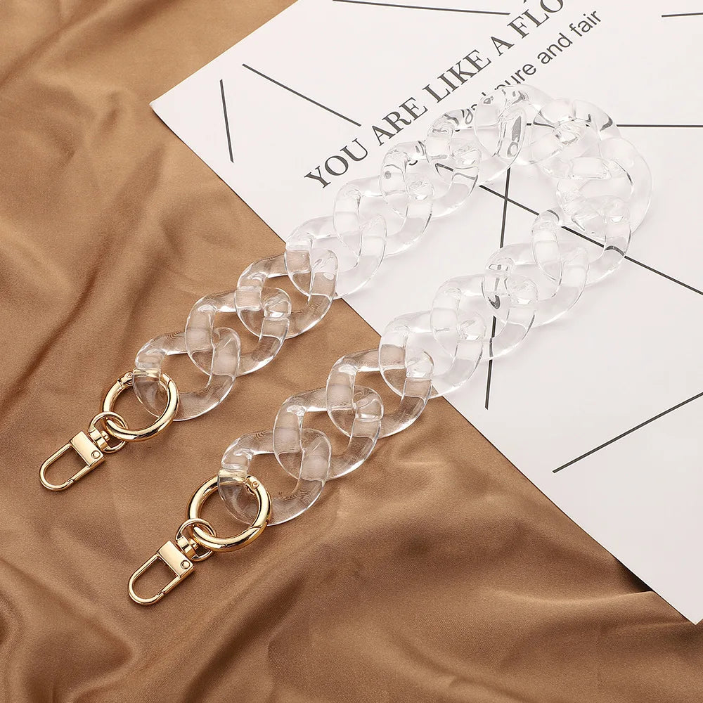 Acrylic Resin Chain Bag Strap for Purses and Crossbody Bags