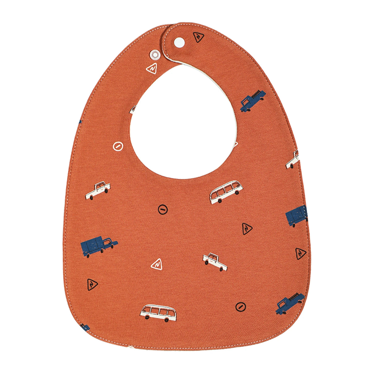 Soft Cotton Baby Bibs with Waterproof Backing (3-Layer, U-Shaped)