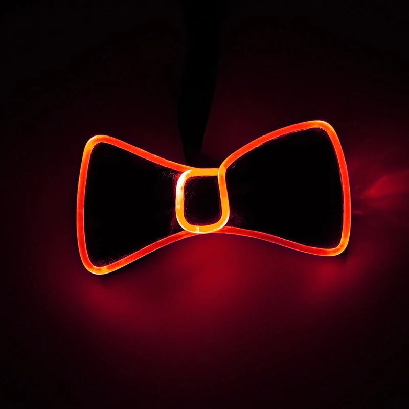 LED Glowing Glasses and Bowtie Set for Cosplay and Parties