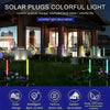 Solar plugs colorful light decoration featuring LED path lights and garden lighting.