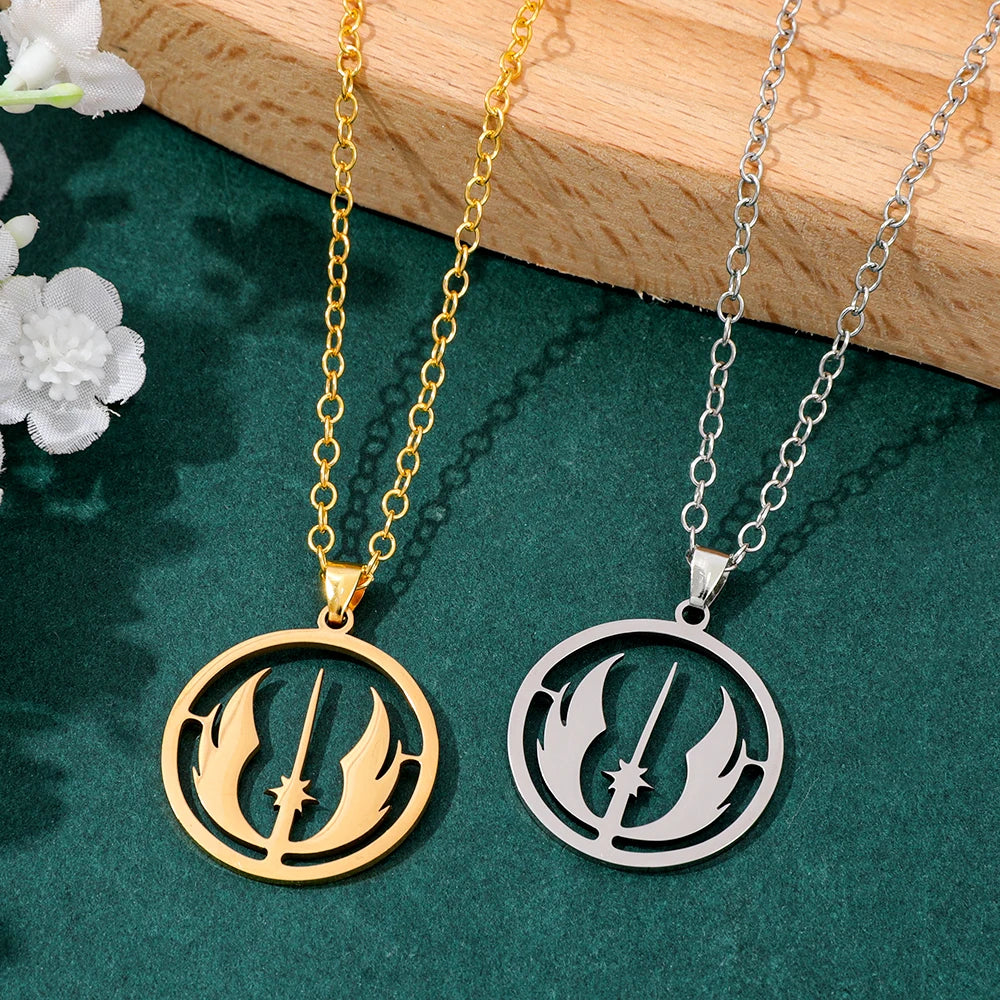Stainless Steel Jedi Order Pendant Necklace