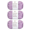 Natural Cotton Raffia Yarn – 3 Ball Set for Crochet, Knitting & Crafting