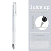 Weißer Pilot Juice Up Gelstift mit schwarzem Deckel und Schreibspezifikationen