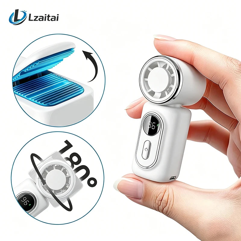 Ventilador Mini Portátil con Clip y Pantalla LED