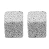 Two rough, gray natural mineral molar stones for small pets