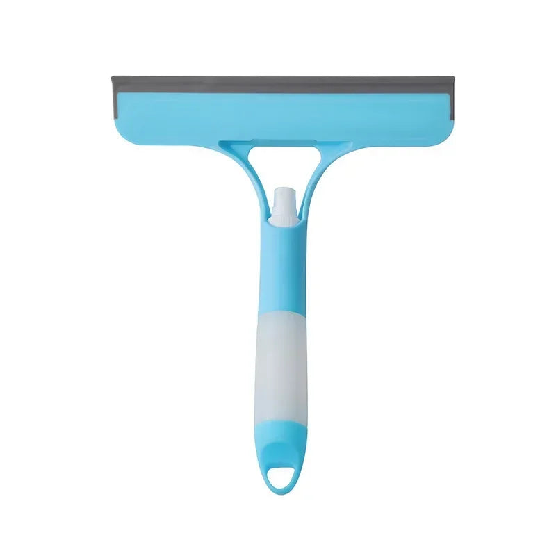 A blue and gray 3-in-1 multi-function window cleaning tool set with a handle and cleaning pad.