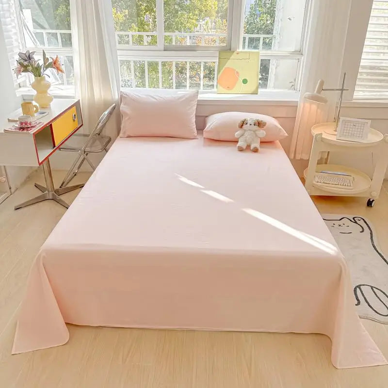 Organic Cotton Percale Bed Sheet Set with Pillowcases