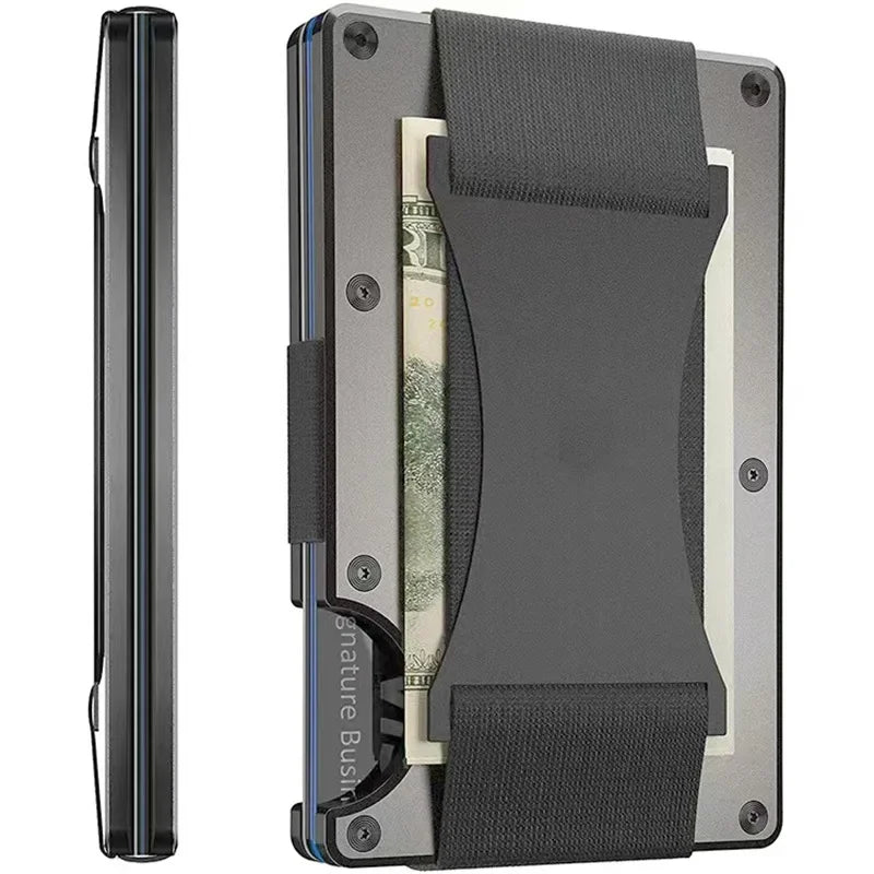Slim RFID-Blocking Aluminum Wallet
