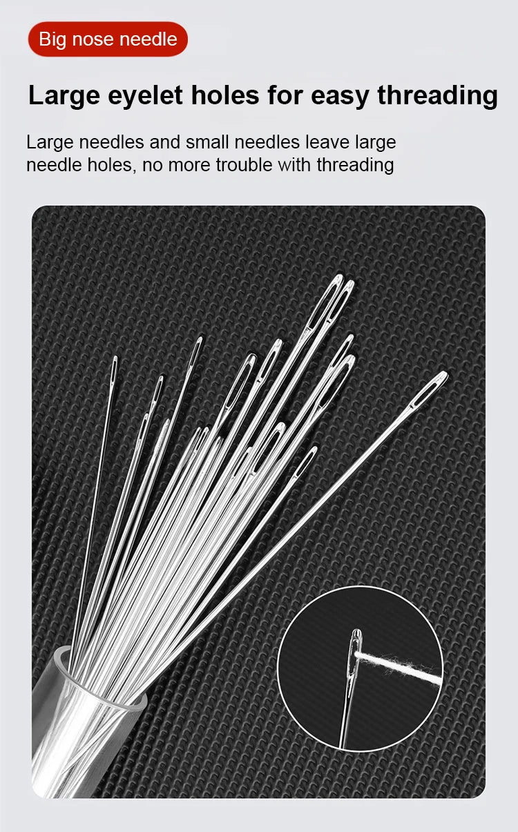 Complete Hand Sewing Tool Kit with Large-Eye Needles