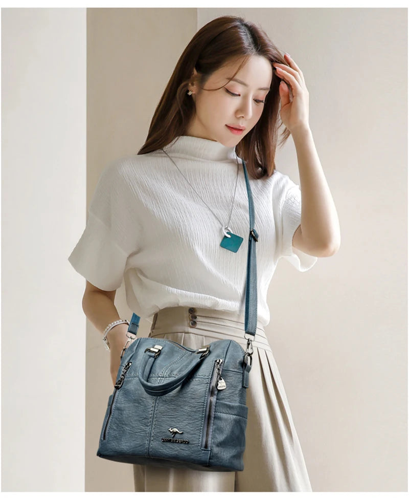 Vintage-Inspired Crossbody Bag with Roomy Interior