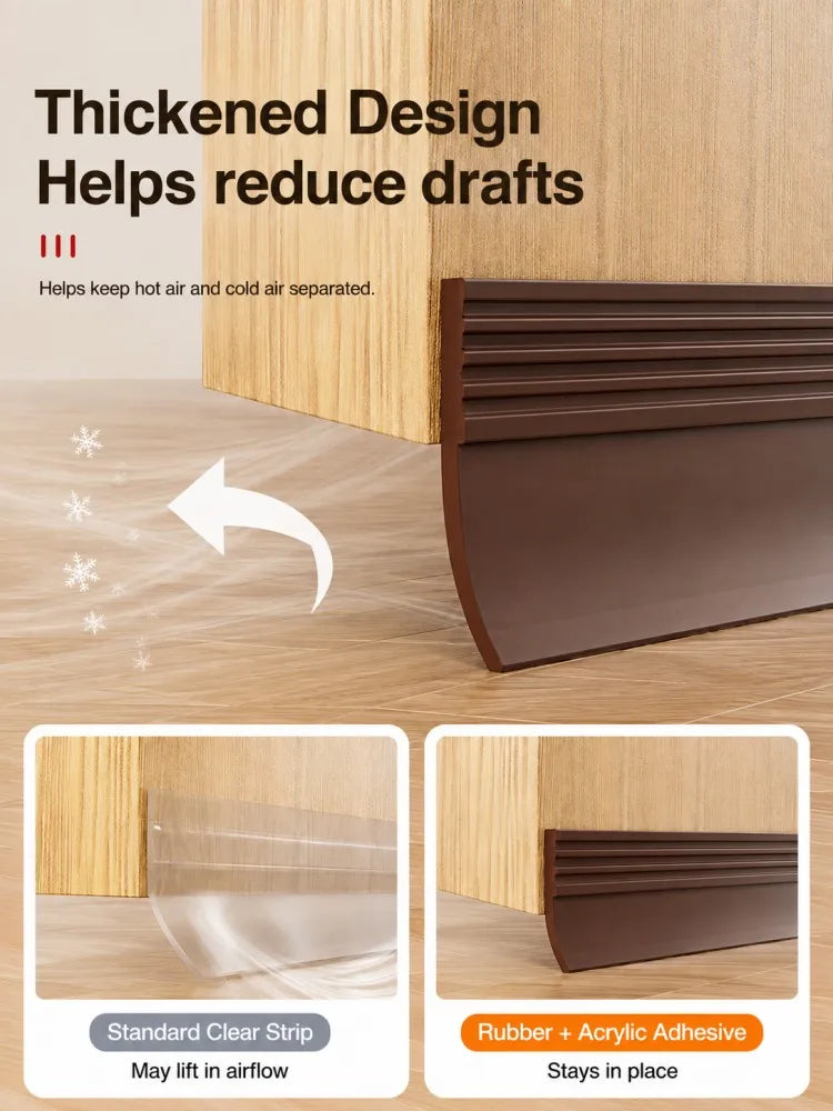 Self-Adhesive Door Bottom Seal Strip – Draft Stopper & Soundproofing