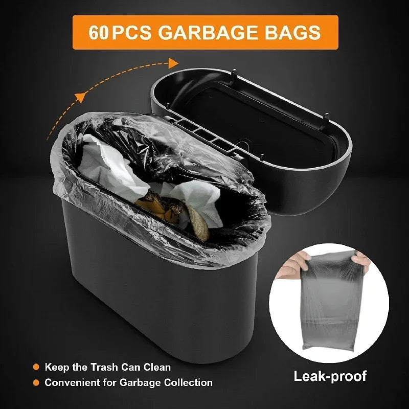 Compact Leak-Proof Car Trash Can