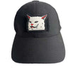 Funny Cat Face PVC Morale Patch with Hook-and-Loop Backing